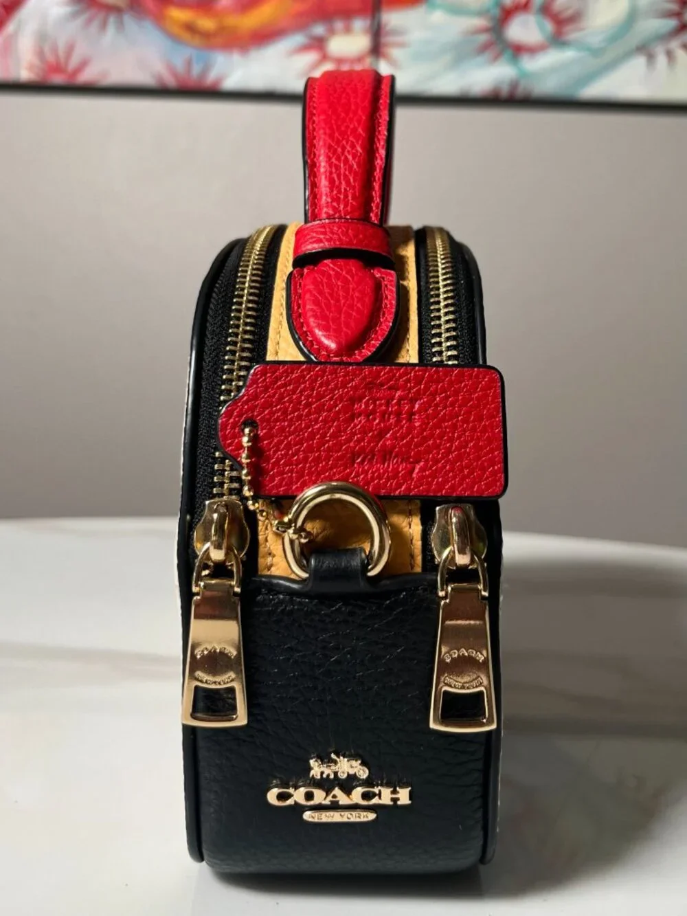 Coach Disney x Keith Haring Mickey Mouse Serena Satchel Crossbody C6976 NWOT